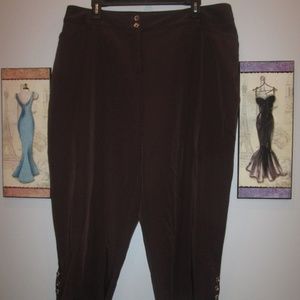 Cato Plus Size Capri's Chocolate Brown 16W